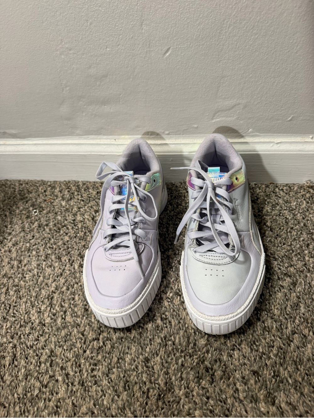 Puma Kids Low-Top Sneakers in Light Purple with Pastel Iridescent Accents